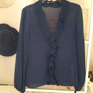 H&M Womens Navy Blouse